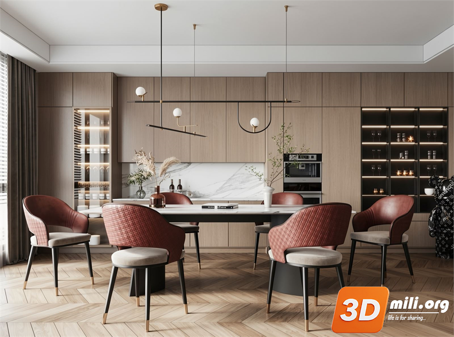 Dining Table Set Skp Files